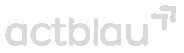 Logotipo completo de ACTBLAU con texto azul y símbolo